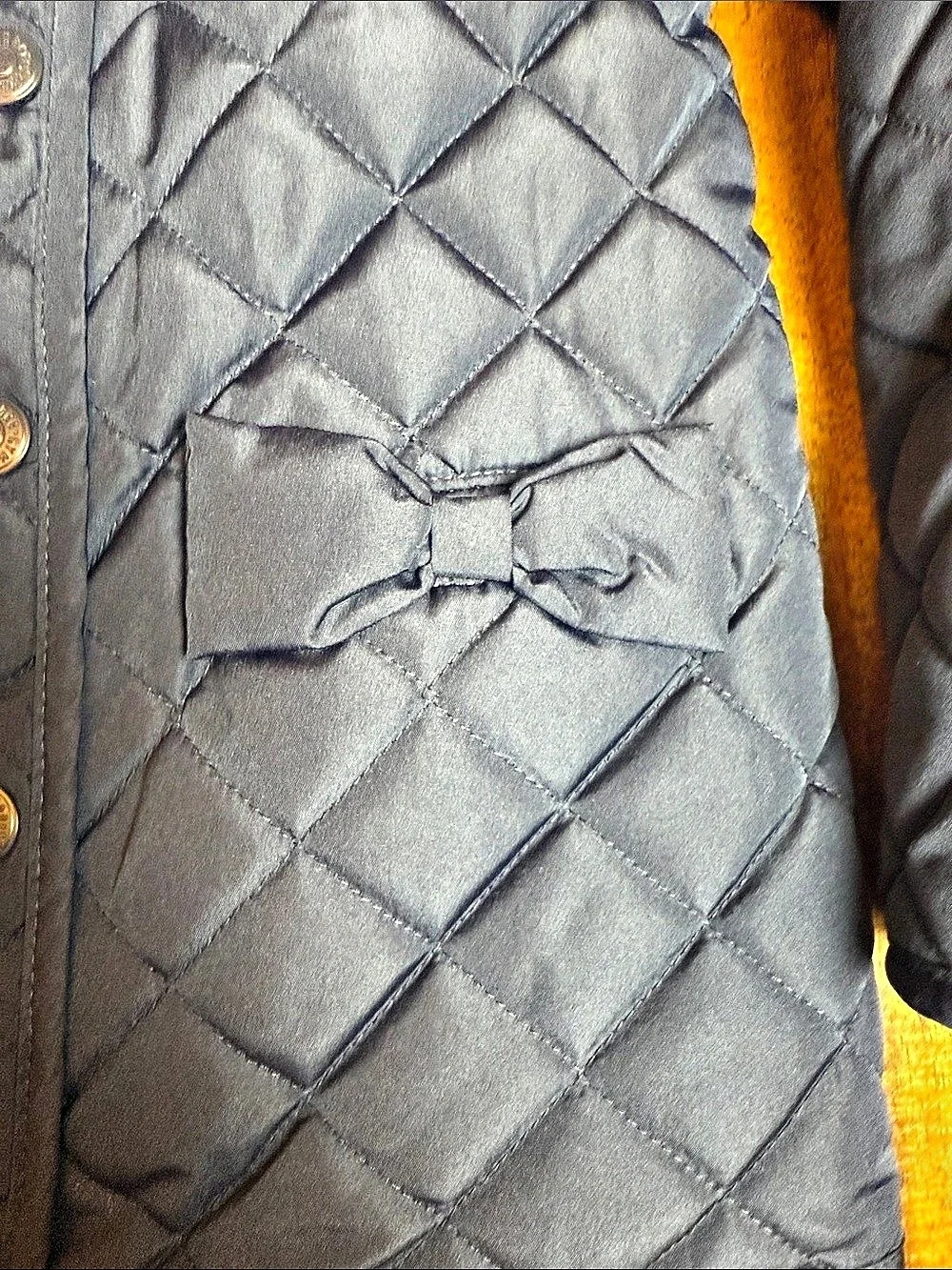 Quilted Bow Pocket Jacket Blue Size 6 Gymboree